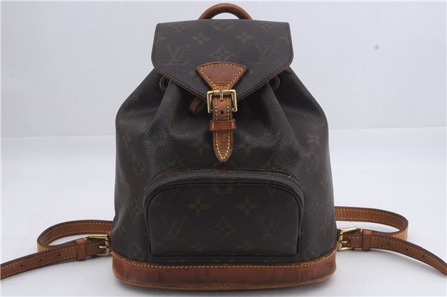 Authentic Louis Vuitton Monogram Montsouris PM Backpack M51137 LV 8264D