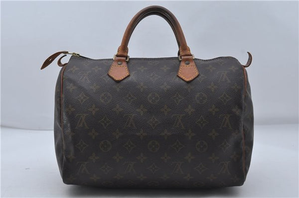 Authentic Louis Vuitton Monogram Speedy 30 Hand Boston Bag M41526 LV 8265D