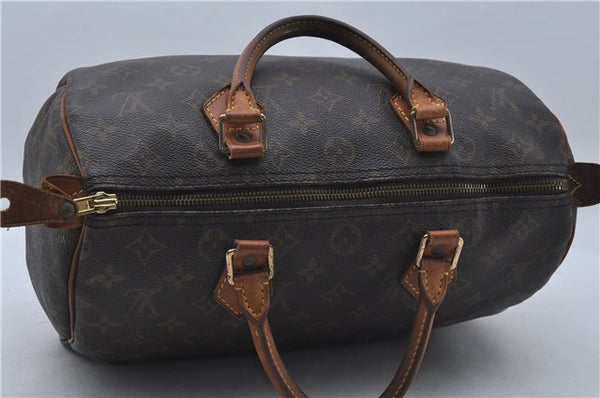 Authentic Louis Vuitton Monogram Speedy 30 Hand Boston Bag M41526 LV 8265D