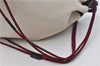 Authentic GUCCI Web Sherry Line Coco Capitan Backpack Leather 516639 White 8265E