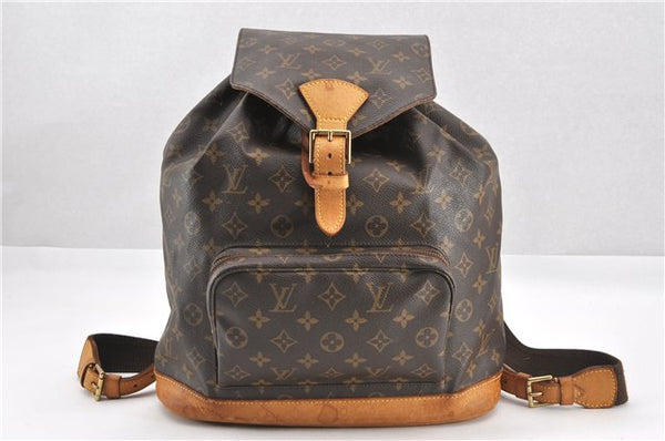 Authentic Louis Vuitton Monogram Montsouris GM Backpack M51135 LV 8265F
