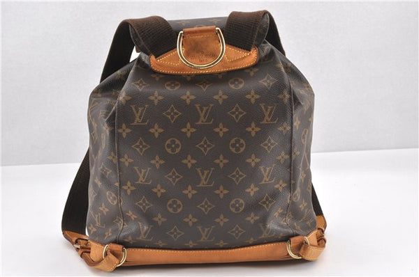Authentic Louis Vuitton Monogram Montsouris GM Backpack M51135 LV 8265F