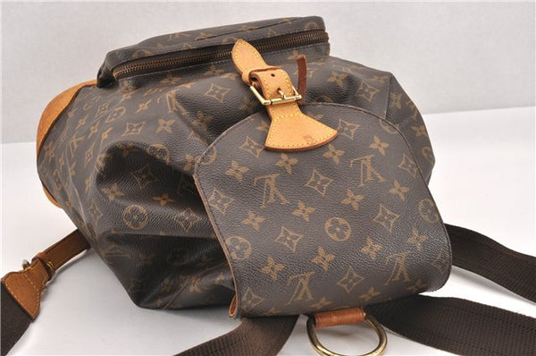 Authentic Louis Vuitton Monogram Montsouris GM Backpack M51135 LV 8265F
