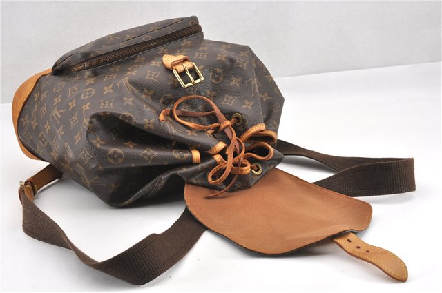 Authentic Louis Vuitton Monogram Montsouris GM Backpack M51135 LV 8265F