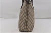 Authentic GUCCI Vintage Shoulder Tote Bag GG PVC Leather 211137 Brown 8266D