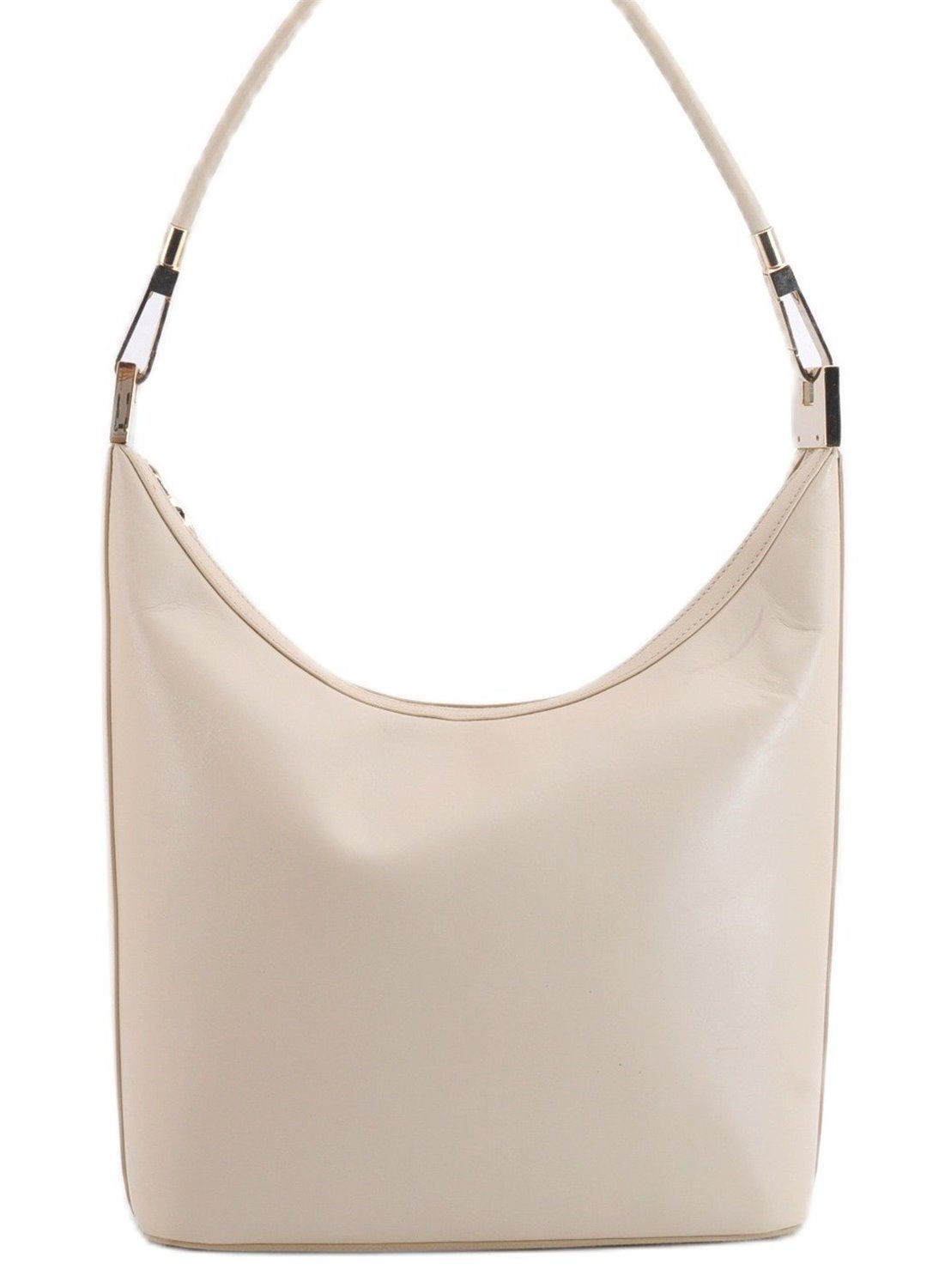 Authentic GUCCI Vintage Shoulder Hand Bag Purse Leather 0013814 Ivory 8269E