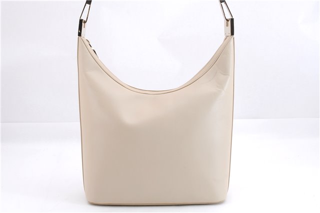 Authentic GUCCI Vintage Shoulder Hand Bag Purse Leather 0013814 Ivory 8269E