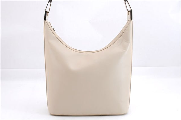 Authentic GUCCI Vintage Shoulder Hand Bag Purse Leather 0013814 Ivory 8269E