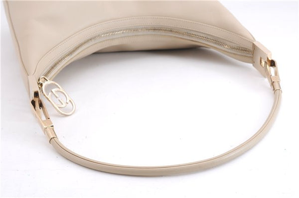 Authentic GUCCI Vintage Shoulder Hand Bag Purse Leather 0013814 Ivory 8269E