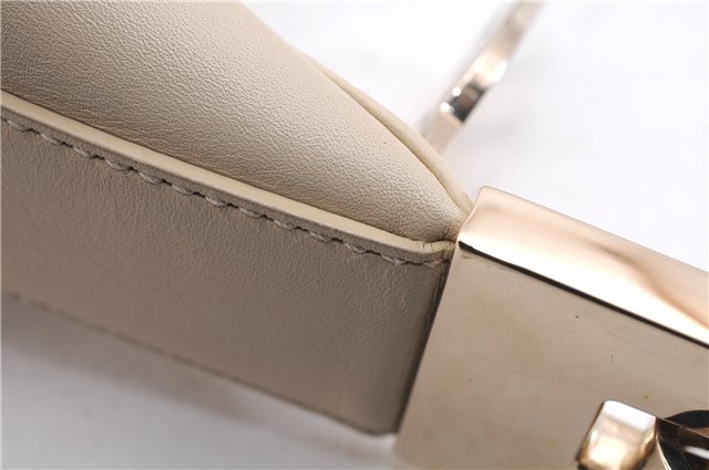 Authentic GUCCI Vintage Shoulder Hand Bag Purse Leather 0013814 Ivory 8269E
