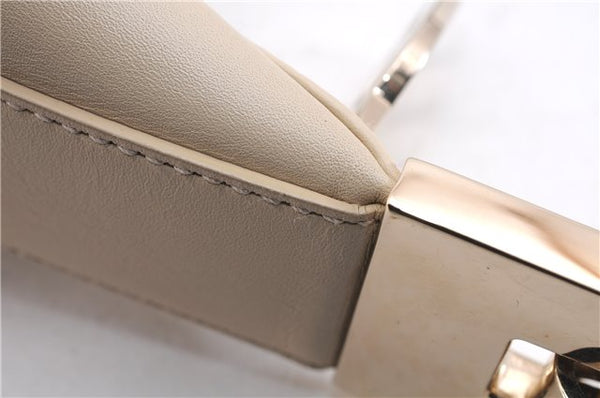 Authentic GUCCI Vintage Shoulder Hand Bag Purse Leather 0013814 Ivory 8269E