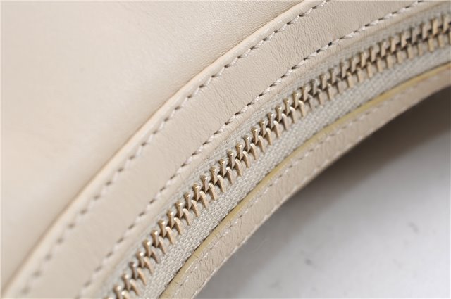 Authentic GUCCI Vintage Shoulder Hand Bag Purse Leather 0013814 Ivory 8269E