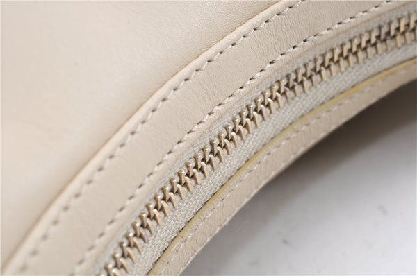 Authentic GUCCI Vintage Shoulder Hand Bag Purse Leather 0013814 Ivory 8269E