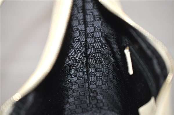 Authentic GUCCI Vintage Shoulder Hand Bag Purse Leather 0013814 Ivory 8269E