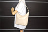 Authentic GUCCI Vintage Shoulder Hand Bag Purse Leather 0013814 Ivory 8269E