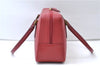 Authentic BURBERRY Vintage Leather Shoulder Hand Bag Purse Red 8272E