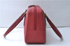 Authentic BURBERRY Vintage Leather Shoulder Hand Bag Purse Red 8272E