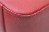 Authentic BURBERRY Vintage Leather Shoulder Hand Bag Purse Red 8272E