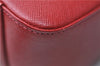 Authentic BURBERRY Vintage Leather Shoulder Hand Bag Purse Red 8272E