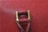 Authentic BURBERRY Vintage Leather Shoulder Hand Bag Purse Red 8272E