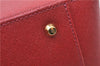 Authentic BURBERRY Vintage Leather Shoulder Hand Bag Purse Red 8272E