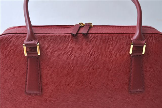 Authentic BURBERRY Vintage Leather Shoulder Hand Bag Purse Red 8272E