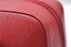 Authentic BURBERRY Vintage Leather Shoulder Hand Bag Purse Red 8272E