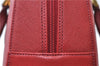 Authentic BURBERRY Vintage Leather Shoulder Hand Bag Purse Red 8272E