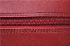 Authentic BURBERRY Vintage Leather Shoulder Hand Bag Purse Red 8272E