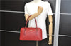 Authentic BURBERRY Vintage Leather Shoulder Hand Bag Purse Red 8272E