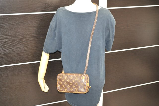 Auth LOUIS VUITTON Monogram Marly Bandouliere Shoulder Cross Bag M51828 LV 8273C