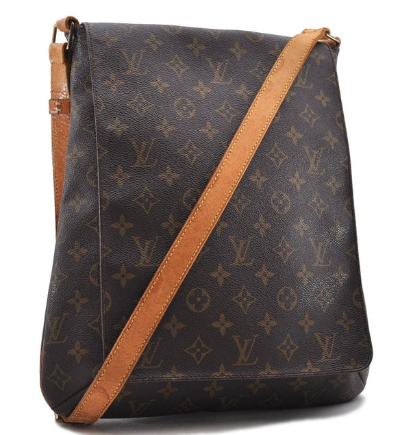 Authentic LOUIS VUITTON Monogram Musette Shoulder Cross Body Bag M51256 LV 8275C
