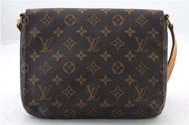 Authentic LOUIS VUITTON Monogram Musette Tango Shoulder Bag M51257 LV 8277C