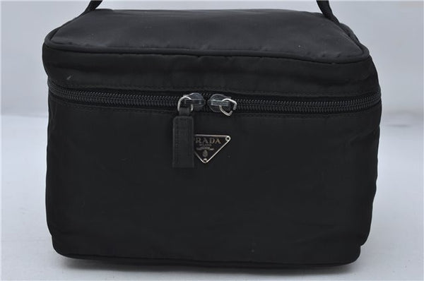 Authentic PRADA Nylon Tessuto Sport Vanity Pouch Purse 1N0715 Black 8277D