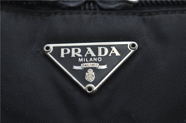 Authentic PRADA Nylon Tessuto Sport Vanity Pouch Purse 1N0715 Black 8277D