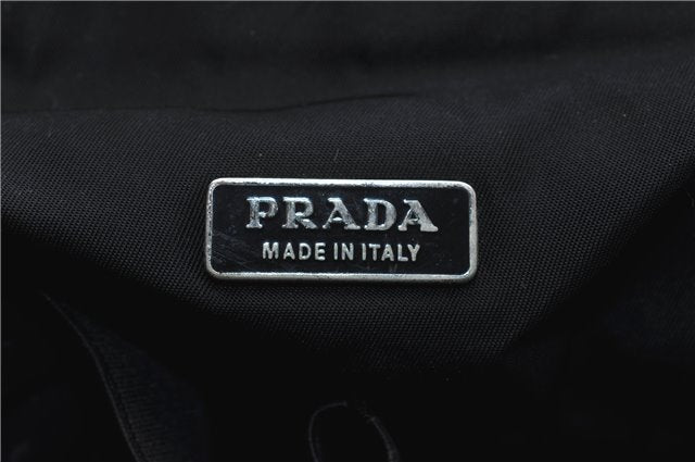 Authentic PRADA Nylon Tessuto Sport Vanity Pouch Purse 1N0715 Black 8277D