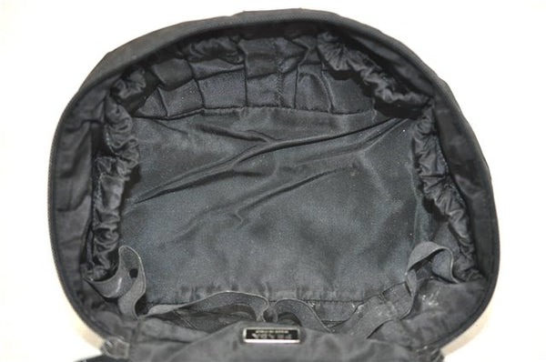 Authentic PRADA Nylon Tessuto Sport Vanity Pouch Purse 1N0715 Black 8277D