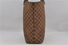 Authentic GUCCI Shoulder Tote Bag GG Canvas Leather 0021098 Brown 8282D