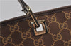 Authentic GUCCI Shoulder Tote Bag GG Canvas Leather 0021098 Brown 8282D