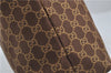 Authentic GUCCI Shoulder Tote Bag GG Canvas Leather 0021098 Brown 8282D