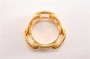 Authentic HERMES Scarf Ring Chaine d'Ancre Chain Design Gold Tone 8282F