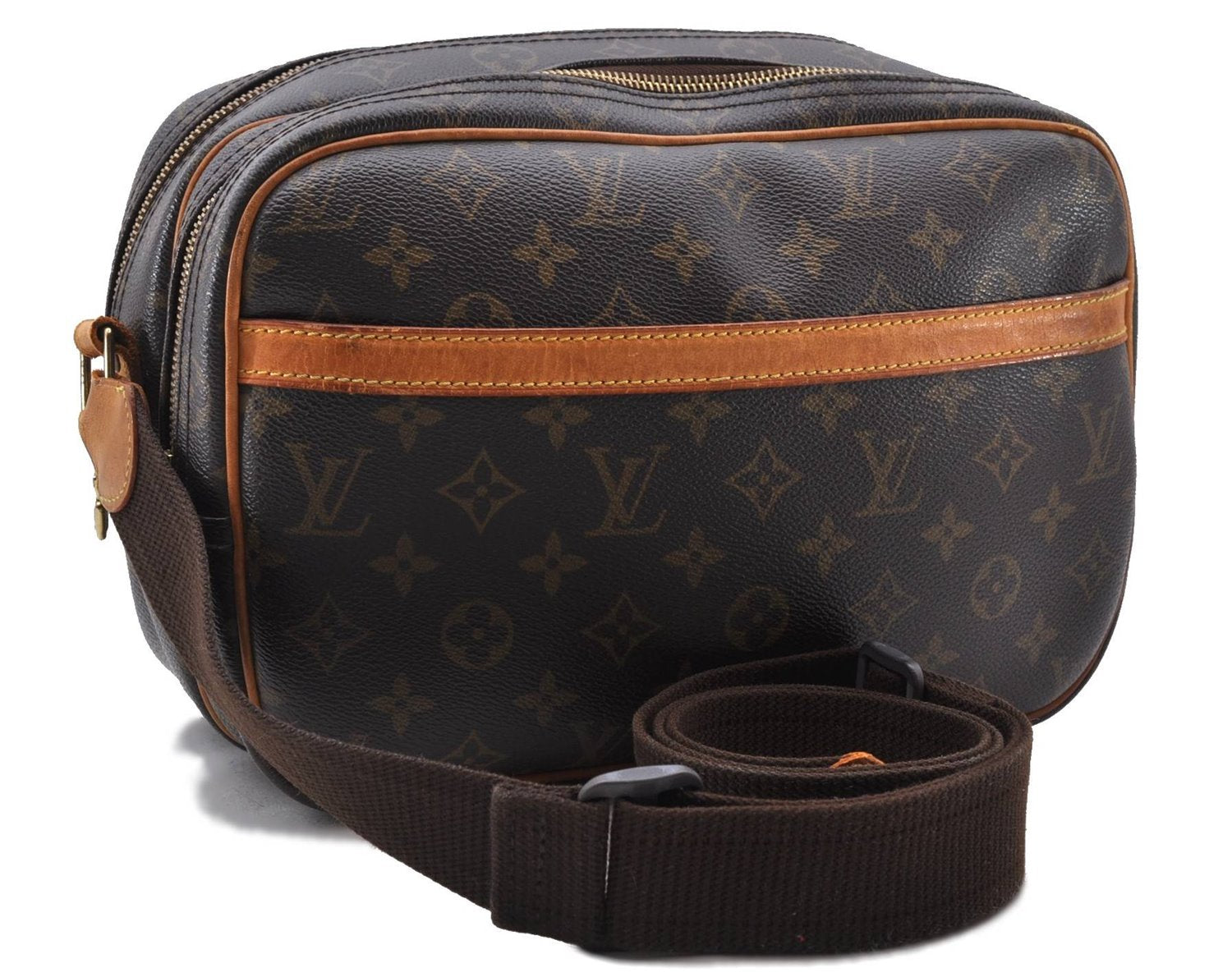 Auth LOUIS VUITTON Monogram Reporter PM Shoulder Cross Bag M45254 LV Junk 8283C