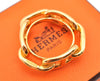 Authentic HERMES Scarf Ring Chaine d'Ancre Chain Design Gold Tone Box 8284F