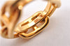 Authentic HERMES Scarf Ring Chaine d'Ancre Chain Design Gold Tone Box 8284F