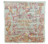 Authentic HERMES Carre 90 Scarf "ALPHABET RUSSE" Silk Light Green 8288F