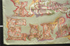 Authentic HERMES Carre 90 Scarf "ALPHABET RUSSE" Silk Light Green 8288F