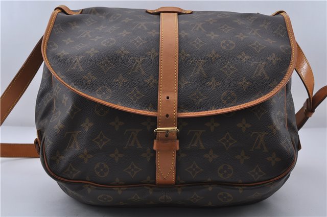 Auth LOUIS VUITTON Monogram Saumur 35 Shoulder Cross Body Bag M42254 LV 8291C