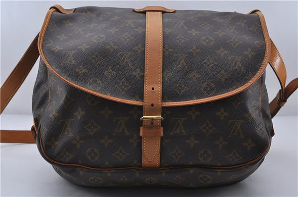 Auth LOUIS VUITTON Monogram Saumur 35 Shoulder Cross Body Bag M42254 LV 8291C