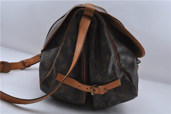 Auth LOUIS VUITTON Monogram Saumur 35 Shoulder Cross Body Bag M42254 LV 8291C
