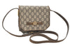 Authentic GUCCI GG Plus Shoulder Cross Body Bag GG PVC Leather Brown Junk 8292H